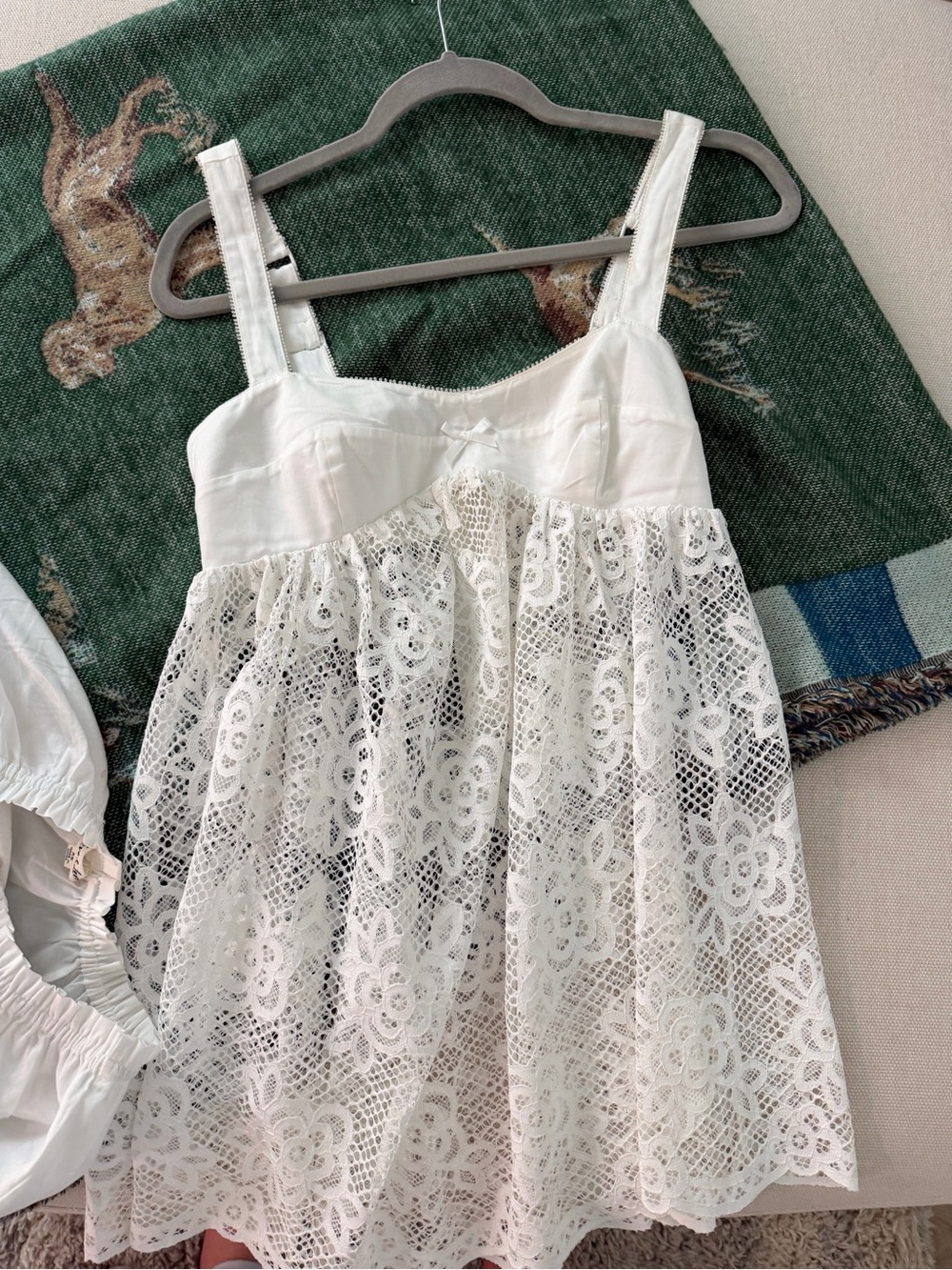 For Love & Lemons Sonnet Lace Babydoll Set - Picture 8 of 11